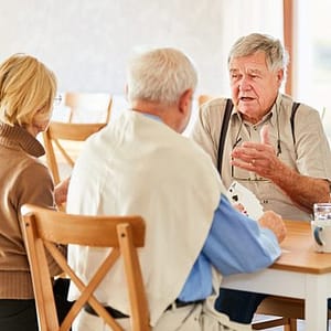 seniors having discussion