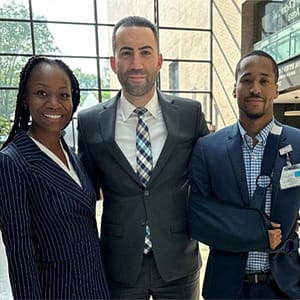 Ashley Pierre with her fellowship preceptor and co-fellow