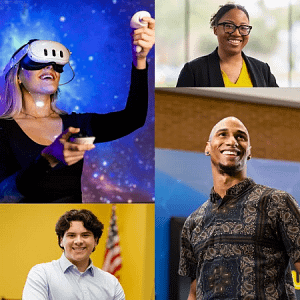Collage of six UCF students