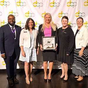 UCF’s School of Global Health Management and Informatics recently received the Golden Brick Award for its innovative partnership with Orlando Health.