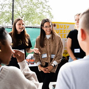 UCF students teaching kids in the classroom