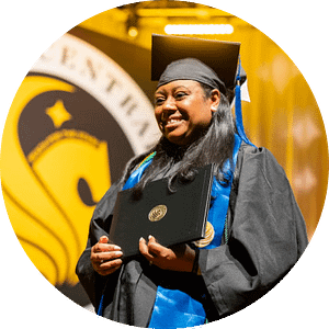 UCF woman graduating