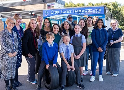 School group in Liverpool